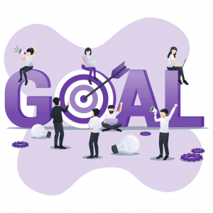 Illustration - Business people goal
