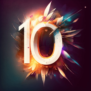 numeral10,colourful